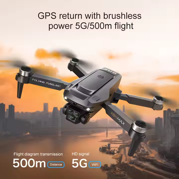 K811 MAX Mini 4K HD Professional RC Drones Foldable Brushless Quadcopter With Obstacle Avoidance GPS and Camera