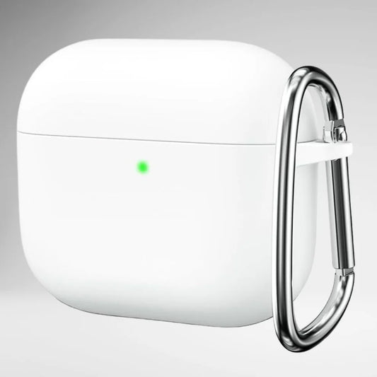 Soft Silicone Full Protective Case Compatible with AirPods 4 (White)